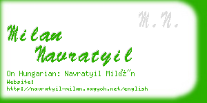 milan navratyil business card